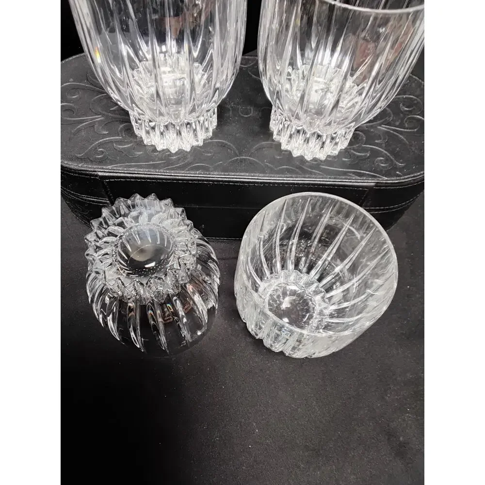 Mikasa set of 4 Crystal Algonquin footed high ball glasses discontinued